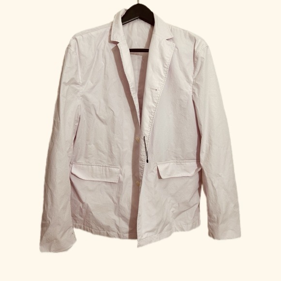 NWOT ZARA Men Jacket Blazer Light Pink Pockets Suit Relaxed Fit USA Size 38 - Picture 6 of 9